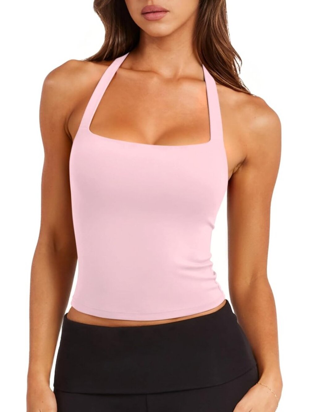 Sexy Halter Sports Bra for Women - Sleeveless Workout Tank Top, Activewear